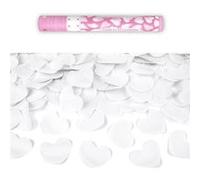 canon à confettis cŒur blanc 40cm - partydeco tukw40 Blanc G