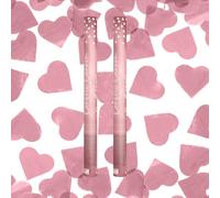 Canon à Confettis Cœurs Or Rose 60 cm - Lot de 2 - Lanceur Confettis Mariage Anniversaire Baby Shower Fête - Effet Pluie Métallique, fête, anniversaire et Nouvel An - Zenda Club