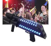 Canon à confettis électrique, lanceur de confettis, pistolet à confettis avec jet lumineux LED, hauteur de projection 8-10 m, canon à confettis pour mariage, ambiance florale.