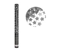 Canon à confettis étoiles argentées 60 cm - Argent