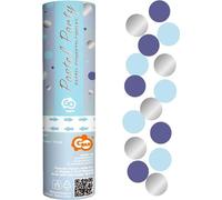 Canon à confettis Godan bleu clair bleu argent
