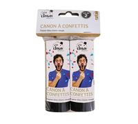2 canons à confettis papier tricolore france 11cm - ptitclown 28014