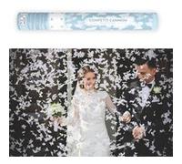 canon à confettis papillon blanc 40cm - partydeco tukbt40 Blanc G