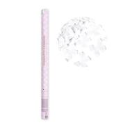 Canon à confettis papillons blancs 80 cm