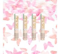 Canon à Confettis Papillons Rose - Lot de 4 Canons 20 cm - Confettis Biodégradables - Portée 5-8 m - Idéal Baby Shower, Gender Reveal Fille, Mariage, Anniversaire - Zenda Club