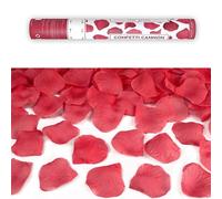 PartyDeco Canon à confettis Pétale rouge 40 cm
