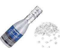 Canon à confettis pour bouteille de champagne, argent, 20,5 cm de champagne