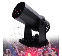 Canon à confettis professionnel 1500W avec tubes électriques et télécommande sans fil, idéal pour événements, fêtes, clubs, mariages, concerts et confettis couleur.