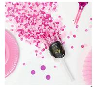 PartyDeco Canon à confettis Push Pop Rose