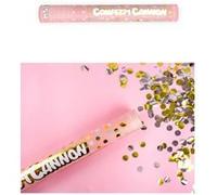 canon à confettis rond or et argent 40cm - partydeco tukk40-018-19 Gris G