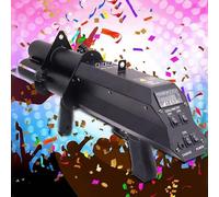 Canon à confettis sans fil, lanceur de confettis professionnel avec une hauteur de pulvérisation de 8 à 10 m, lanceur électrique rechargeable pour fêtes, clubs, mariages, bars et autres célé
