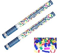 Canon à confettis - Shooter - 60cm - papier coloré mélanger - 2 pièces