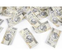 Canon à confettis Tube de tir avec billets de banque PLN 200, 60 cm