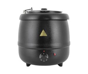 Canon à goulasch - Récipient de maintien au chaud - Pot à soupe électrique - Chauffe-plats - Bouilloire à soupe - Insert amovible en acier inoxydable - 35-80 °C - 10 l