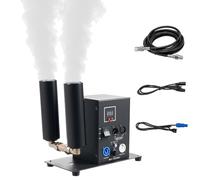Canon à jet de CO2 for DJ, machine à effets scéniques, machine à jet de CO2 numérique à double tube 200 W, canon à CO2 DMX, canon à jet de CO2 Cryo Jet à angle réglable, hauteur de jet de 5 à 8 m