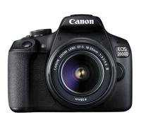 CANON - Appareil photo Reflex EOS 2000D + Objectif 18-55mm EF-S 18-55 DC III - 24 Mpixels - Vidéo Full HD 1080p - Ecran 7,5cm