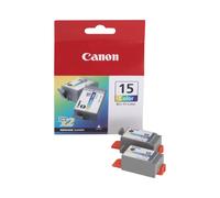 Canon BCI-15 C/M/Y Pack x2 Cartouches d'Encre Couleur Pigmentée, Jet d'Encre, 349 Pages/Cartouche, COLORE I70, Température 5-35°C