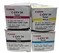 Canon C-EXV34 4 Toner Original Noir Cyan Magenta Jaune iR C2020 / Ir C2025 X4