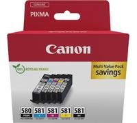 Canon - cartouche d'encre 1 x PGI-580PGBK zwart + 1 x CLI-581, 200 - 1.660 pages, OEM 2078C008, 4 kleuren