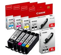 Canon Cartouches d'encre d'origine PGI 570XL CLI 571XL Multipack (BK/C/M/Y) - Compatible avec PIXMA MG5700, MG5750, MG5751, MG5752, MG6800, MG6850, MG6851, MG6853, MG7700, MG7750, MG7752,