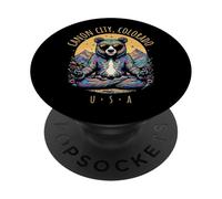 Canon City Colorado Abstrait Ours Chill Zen Yoga Design PopSockets PopGrip Adhésif