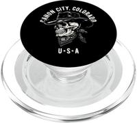 Canon City Colorado USA Crâne de Cowboy Vieilli PopSockets PopGrip pour MagSafe