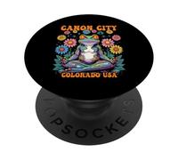 Canon City Colorado USA Grenouille psychédélique Zen Chill PopSockets PopGrip Adhésif