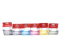 Canon CLI-521 6 Cartouches Couleurs Noire Cyan Magenta Jaune Grise PGI-520BK