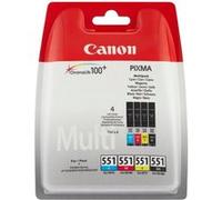 Canon CLI-521 C/M/Y/BK Photo Value Pack - Pack de 4 - 9 ml - noir, jaune, cyan, magenta - original - 100 x 150 mm 50 feuille(s) blister - réservoir d'encre/kit papiers - pour PIXMA iP3600, iP4700, MP5
