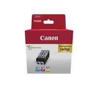 Canon Cartouches d'encre CLI-521 – Pack de 3 (Cyan, Magenta, Jaune, 9 ml)