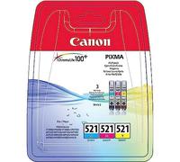 Canon Multipack de cartouches d'encre couleur CLI-521 C/M/Y