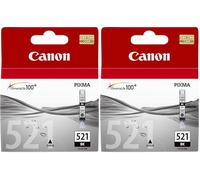 Canon CLI-521 Cartouche BK Noire (Emballage Carton) (Lot de 2)