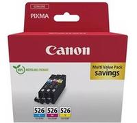 Canon CLI-526 C/M/Y Multi pack - Pack de 3 - 9 ml - jaune, cyan, magenta - original - réservoir d'encre - pour PIXMA iP4850, iP4950, iX6550, MG5150, MG5250, MG5350, MG6150, MG6250, MX895 G