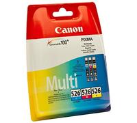 Canon - CLI-526 - Cartouche d'Encre d'Origine - Pack de 3 - Cyan, Magenta, Jaune