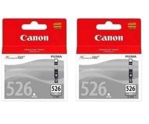 Canon CLI-526 GY Cartouche Gris (Emballage Carton) (Lot de 2)