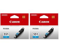 Canon CLI-551 Cartouche C Cyan (Emballage Carton) (Lot de 2)