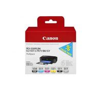 Canon Multipack de 6 cartouches d'encre PGI-550/CLI-551 PGBK/C/M/Y/BK/GY