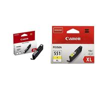 Canon CLI-551XL Cartouche GY Gris XL (Emballage Carton) & CLI-551XL Cartouche Y Jaune XL (Emballage Carton)