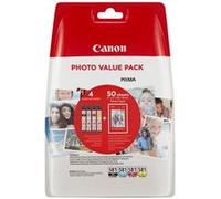 Canon CLI-581 C/M/Y/BK Photo Value Pack - Pack de 4 - 5.6 ml - noir, jaune, cyan, magenta - original - réservoir d'encre/kit papiers - pour PIXMA TS6251, TS6350, TS6351, TS705, TS8252, TS8350, TS8351,