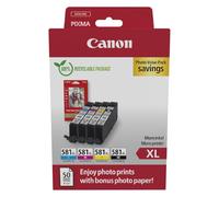 Canon Encre CLI-581XL BK/C/M/Y Photo Value Pack d'origine pack bundle noir, cyan, magenta, jaune 2052C006