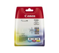 Canon CLI-8 Multipack - Pack de 3 - jaune, cyan, magenta - originale - réservoir d'encre - pour PIXMA iP6600D, iP6700D, Pro9000, Pro9000 Mark II