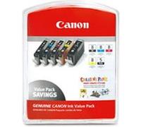Canon Cartouches d'encre CLI-8 Multipack 13 ml – Noir/Cyan/Magenta/Rouge/Vert – Original