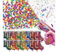 Canon Confettis 16 Pièces Paquet Bombe Lanceur Multicolore Biodégradables Cannons Anniversaire Etincelants Pour Remise de Diplôme Mariage