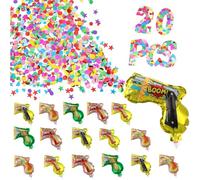 Canon Confettis, 20 Pièces Canon a Confettis pour Nouvel an, Canon Confettis Mariage, Confettis Anniversaire pour Anniversaire Mariage Carnaval Fête Baby Shower
