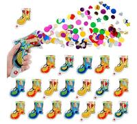 Canon Confettis, 20 Pièces Pistolets à Confettis Paquet Confettis Bombe Lanceur Multicolore Biodégradables Cannons Anniversaire Etincelants, Pour Carnaval, Anniversaire, Mariage, Anniversaire