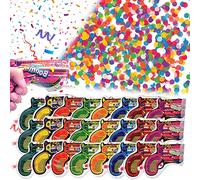 Canon Confettis 24 Pièces Paquet Confettis Bombe Lanceur Multicolore Biodégradables Cannons Anniversaire Etincelants Confettis Lanceur Confettis Pour Remise de Diplôme Mariage Anniversaire