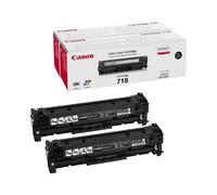 Canon CRG-718 Bk VP : Double Cartouche Toner Noir Original, 2x3400 pages (ISO 19798), i-SENSYS MF729Cx, Technologie Tout-en-Un, Fabriqué au Japon