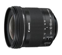 Canon EF-S 10-18mm f/4.5-5.6 IS STM + EW-73C + Lens Cloth SLR Objectif ultra large Noir