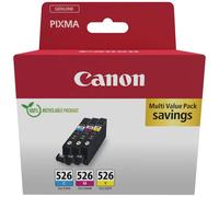Canon Encre CLI-526 C/M/Y Multipack d'origine pack bundle cyan, magenta, jaune