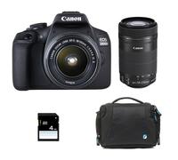 CANON EOS 2000D + EF-S 18-55 mm f/3.5-5.6 IS II + EF-S 55-250 f/4-5.6 IS GARANTI 3 ans + Sac + Carte SD 4Go